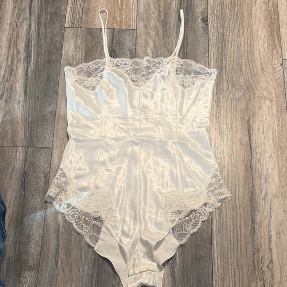 By Together Vintage Ivory Lace Satin Slip